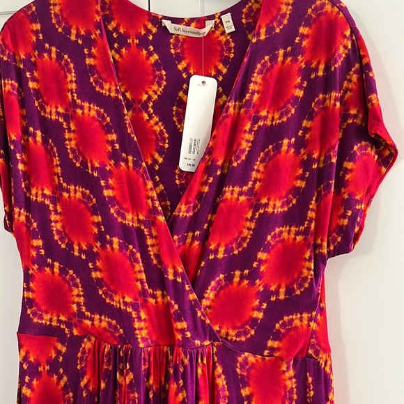 NWT Soft Surroundings Kaveri
Dress Purple Red Jersey Knit
Stretch Short Sleeve - Picture 4 of 6